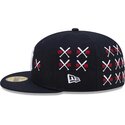 petten-plat-marineblauw-fitted-59fifty-spike-lee-crossed-bats-van-new-york-yankees-mlb-van-new-era