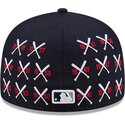 petten-plat-marineblauw-fitted-59fifty-spike-lee-crossed-bats-van-new-york-yankees-mlb-van-new-era