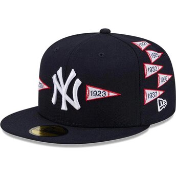 Petten plat marineblauw fitted 59FIFTY Spike Lee Flags van New York Yankees MLB van New Era