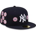 petten-plat-marineblauw-fitted-59fifty-spike-lee-patches-van-new-york-yankees-mlb-van-new-era