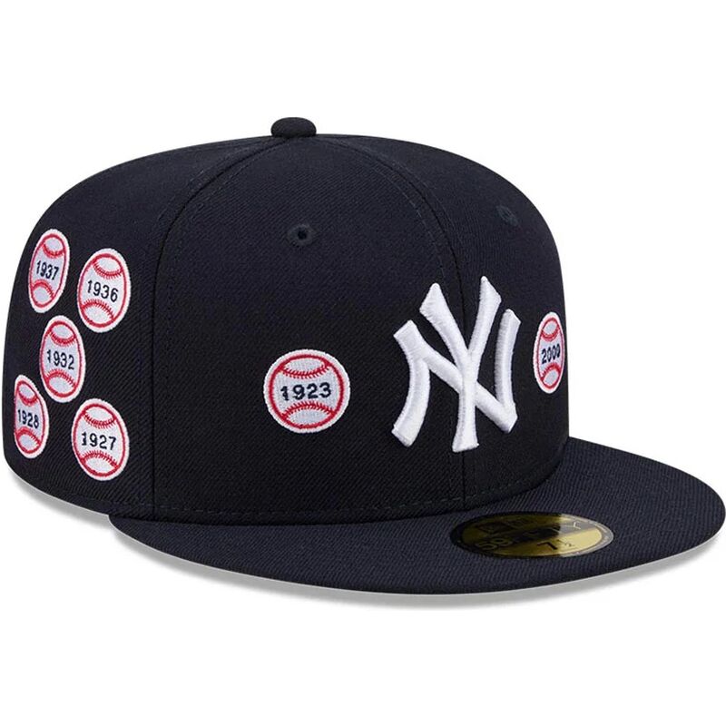 petten-plat-marineblauw-fitted-59fifty-spike-lee-patches-van-new-york-yankees-mlb-van-new-era