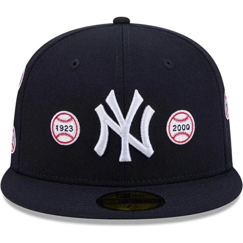 petten-plat-marineblauw-fitted-59fifty-spike-lee-patches-van-new-york-yankees-mlb-van-new-era