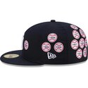 petten-plat-marineblauw-fitted-59fifty-spike-lee-patches-van-new-york-yankees-mlb-van-new-era