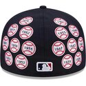 petten-plat-marineblauw-fitted-59fifty-spike-lee-patches-van-new-york-yankees-mlb-van-new-era