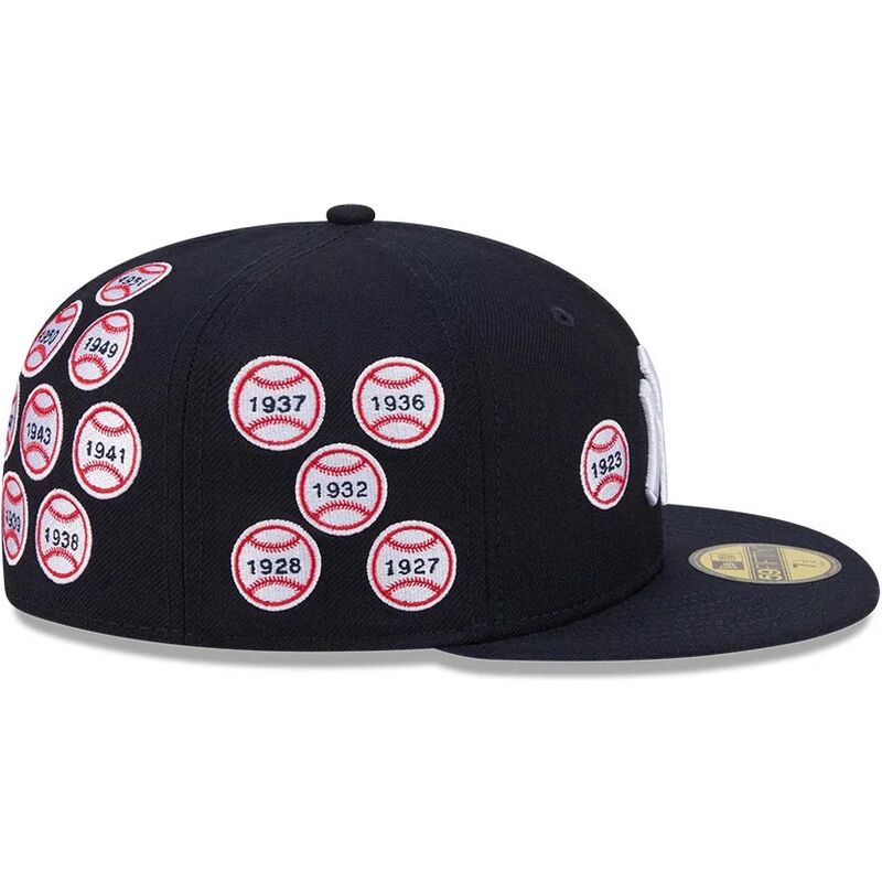 petten-plat-marineblauw-fitted-59fifty-spike-lee-patches-van-new-york-yankees-mlb-van-new-era