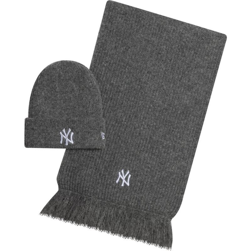 mutsen-grijs-bufanda-knit-set-van-new-york-yankees-mlb-van-new-era