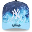 petten-gebogen-blauw-snapback-9fifty-a-frame-deep-water-van-new-york-yankees-mlb-van-new-era