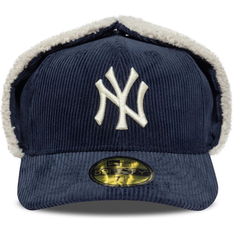 petten-gebogen-marineblauw-fitted-59fifty-cord-dog-ear-van-new-york-yankees-mlb-van-new-era