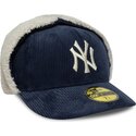 petten-gebogen-marineblauw-fitted-59fifty-cord-dog-ear-van-new-york-yankees-mlb-van-new-era