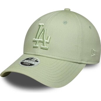 Petten gebogen groen verstelbaar 9FORTY League Essential van Los Angeles Dodgers MLB van New Era