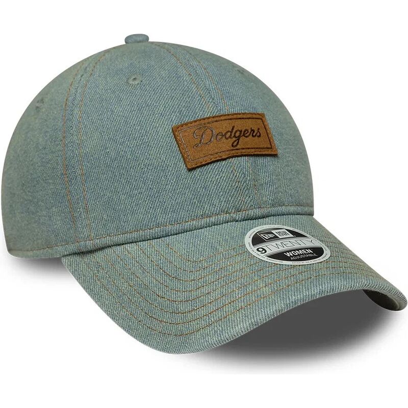 petten-gebogen-blauw-verstelbaar-9twenty-denim-van-los-angeles-dodgers-mlb-van-new-era