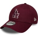 petten-gebogen-rood-verstelbaar-9forty-team-outline-van-los-angeles-dodgers-mlb-van-new-era