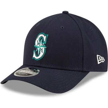 Petten gebogen marineblauw snapback 9FORTY M-Crown Player Replica van Seattle Mariners MLB van New Era
