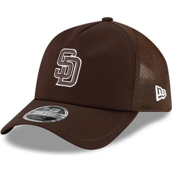 Petten gebogen bruin snapback 9FORTY APEX Batting Practice van San Diego Padres MLB van New Era
