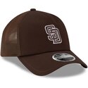 petten-gebogen-bruin-snapback-9forty-apex-batting-practice-van-san-diego-padres-mlb-van-new-era