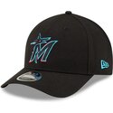 petten-gebogen-zwart-snapback-9forty-m-crown-player-replica-van-miami-marlins-mlb-van-new-era