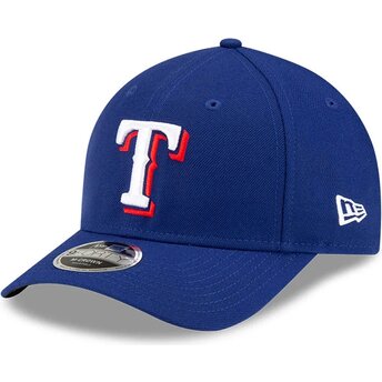 Petten gebogen blauw snapback 9FORTY M-Crown Player Replica van Texas Rangers MLB van New Era