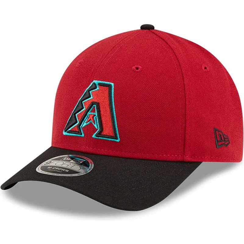 petten-gebogen-rood-snapback-9forty-m-crown-player-replica-van-arizona-diamondbacks-mlb-van-new-era