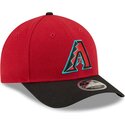 petten-gebogen-rood-snapback-9forty-m-crown-player-replica-van-arizona-diamondbacks-mlb-van-new-era