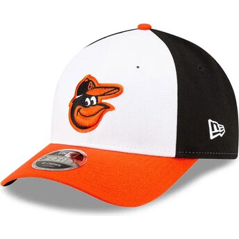 Petten gebogen oranje snapback 9FORTY M-Crown Player Replica van Baltimore Orioles MLB van New Era