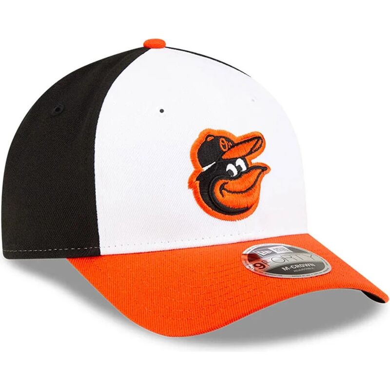 petten-gebogen-oranje-snapback-9forty-m-crown-player-replica-van-baltimore-orioles-mlb-van-new-era