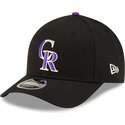 petten-gebogen-zwart-snapback-9forty-m-crown-player-replica-van-colorado-rockies-mlb-van-new-era
