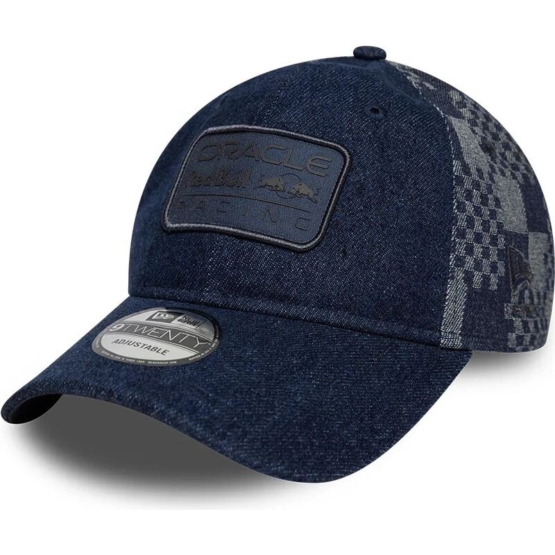 petten-gebogen-marineblauw-verstelbaar-9twenty-patterned-denim-van-red-bull-racing-formula-1-van-new-era