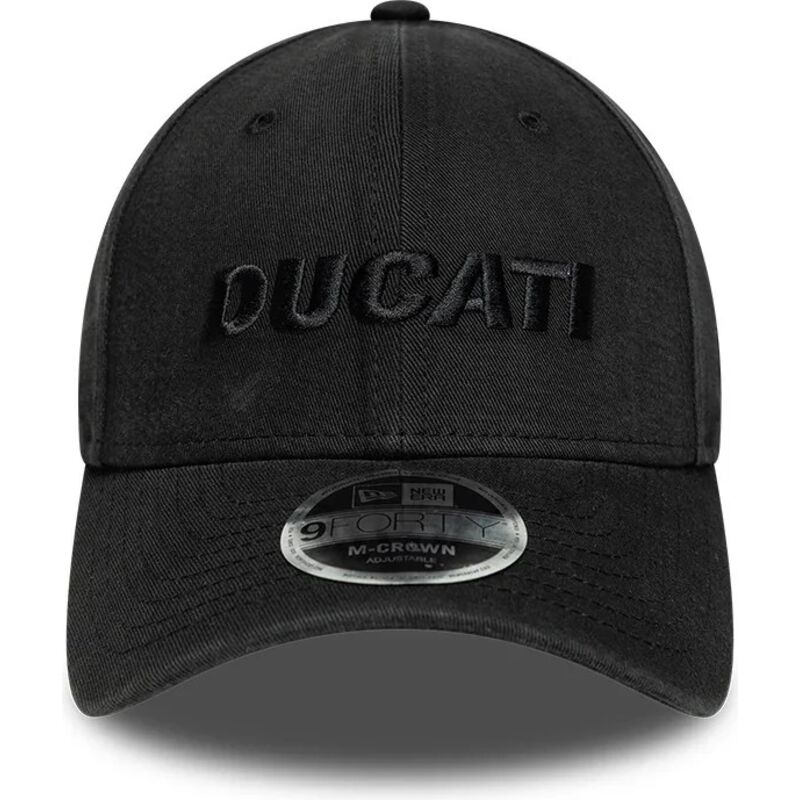 petten-gebogen-zwart-snapback-9forty-m-crown-wordmark-van-ducati-motor-motogp-van-new-era