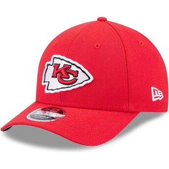 Petten gebogen rood snapback 9FORTY M-Crown Team van Kansas City Chiefs NFL van New Era