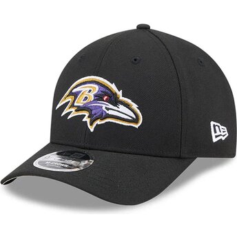 Petten gebogen zwart snapback 9FORTY M-Crown Team van Baltimore Ravens NFL van New Era