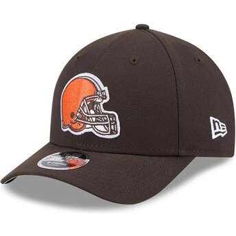 Petten gebogen bruin snapback 9FORTY M-Crown Team van Cleveland Browns NFL van New Era
