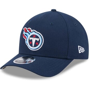 Petten gebogen marineblauw snapback 9FORTY M-Crown Team van Tennessee Titans NFL van New Era