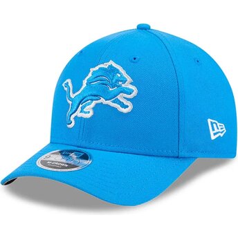 Petten gebogen blauw snapback 9FORTY M-Crown Team van Detroit Lions NFL van New Era