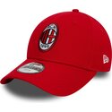 petten-gebogen-rood-verstelbaar-voor-kinderen-9forty-core-van-ac-milan-serie-a-van-new-era