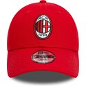 petten-gebogen-rood-verstelbaar-voor-kinderen-9forty-core-van-ac-milan-serie-a-van-new-era