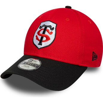 Petten gebogen rood snapback voor kinderen 9FORTY Team van Stade Toulousain Top 14 van New Era