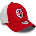 petten-gebogen-rood-verstelbaar-voor-kinderen-9forty-league-van-stade-toulousain-top-14-van-new-era