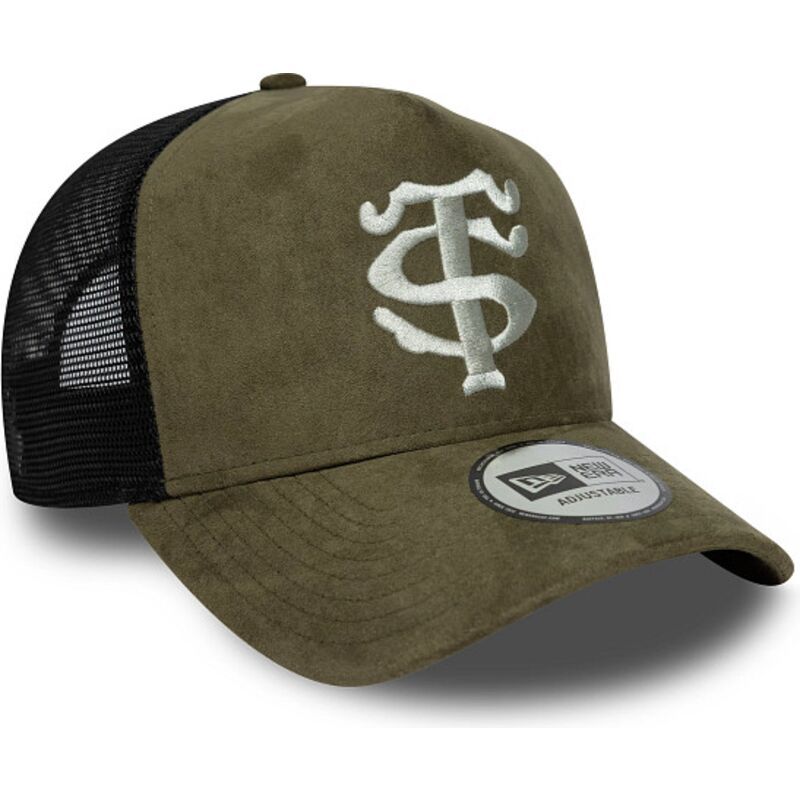 petten-gebogen-groen-snapback-e-frame-faux-suede-van-stade-toulousain-top-14-van-new-era