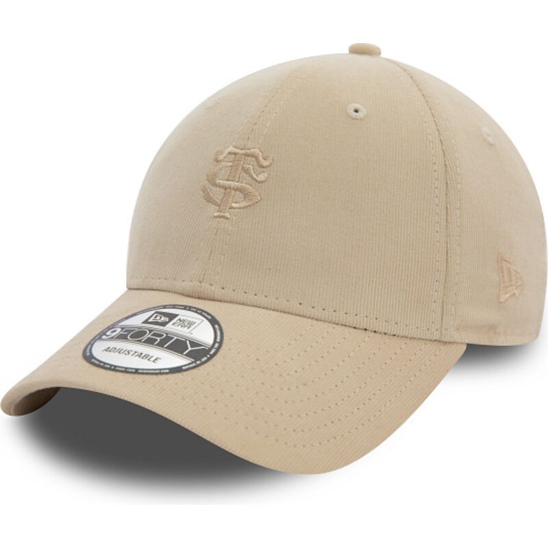petten-gebogen-beige-verstelbaar-9forty-baby-cord-van-stade-toulousain-top-14-van-new-era