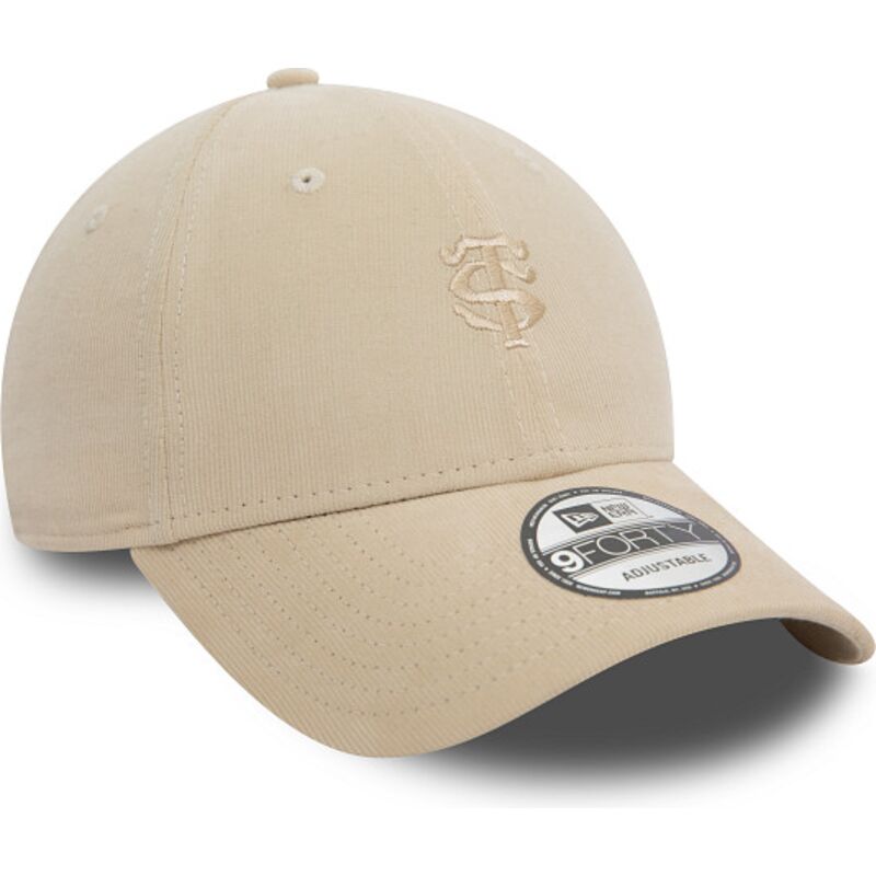 petten-gebogen-beige-verstelbaar-9forty-baby-cord-van-stade-toulousain-top-14-van-new-era