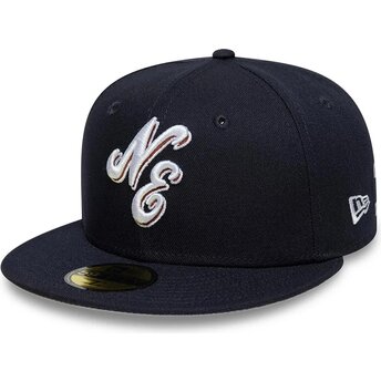 Petten plat marineblauw fitted 59FIFTY Originators van New Era