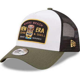 Petten gebogen groen snapback A Frame Location Icon van Hawaii van New Era