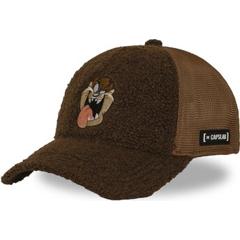 Petten gebogen bruin snapback Tasmaanse duivel Looney Tunes van Capslab