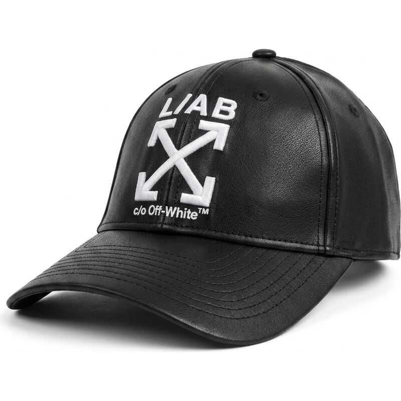 petten-gebogen-zwart-verstelbaar-clamp-arrows-pu-leather-van-l-ab-c-o-off-white