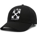petten-gebogen-zwart-verstelbaar-clamp-arrows-twill-van-l-ab-c-o-off-white