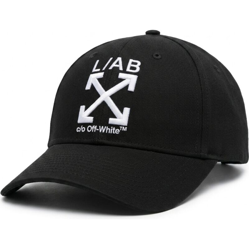 petten-gebogen-zwart-verstelbaar-clamp-arrows-twill-van-l-ab-c-o-off-white