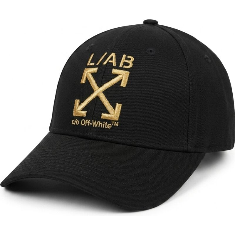 petten-gebogen-zwart-verstelbaar-dorado-clamp-arrows-twill-van-l-ab-c-o-off-white
