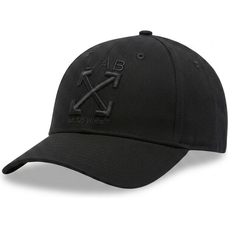 petten-gebogen-zwart-verstelbaar-clamp-arrows-twill-van-l-ab-c-o-off-white