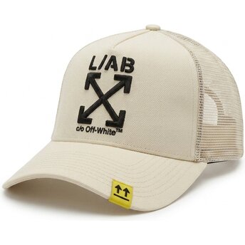 Petten gebogen beige snapback Clamp Arrows van L/AB c/o Off-White™