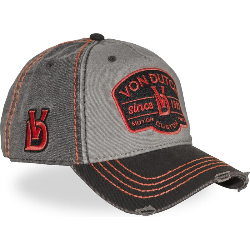 petten-gebogen-grijs-verstelbaar-retro16-van-von-dutch